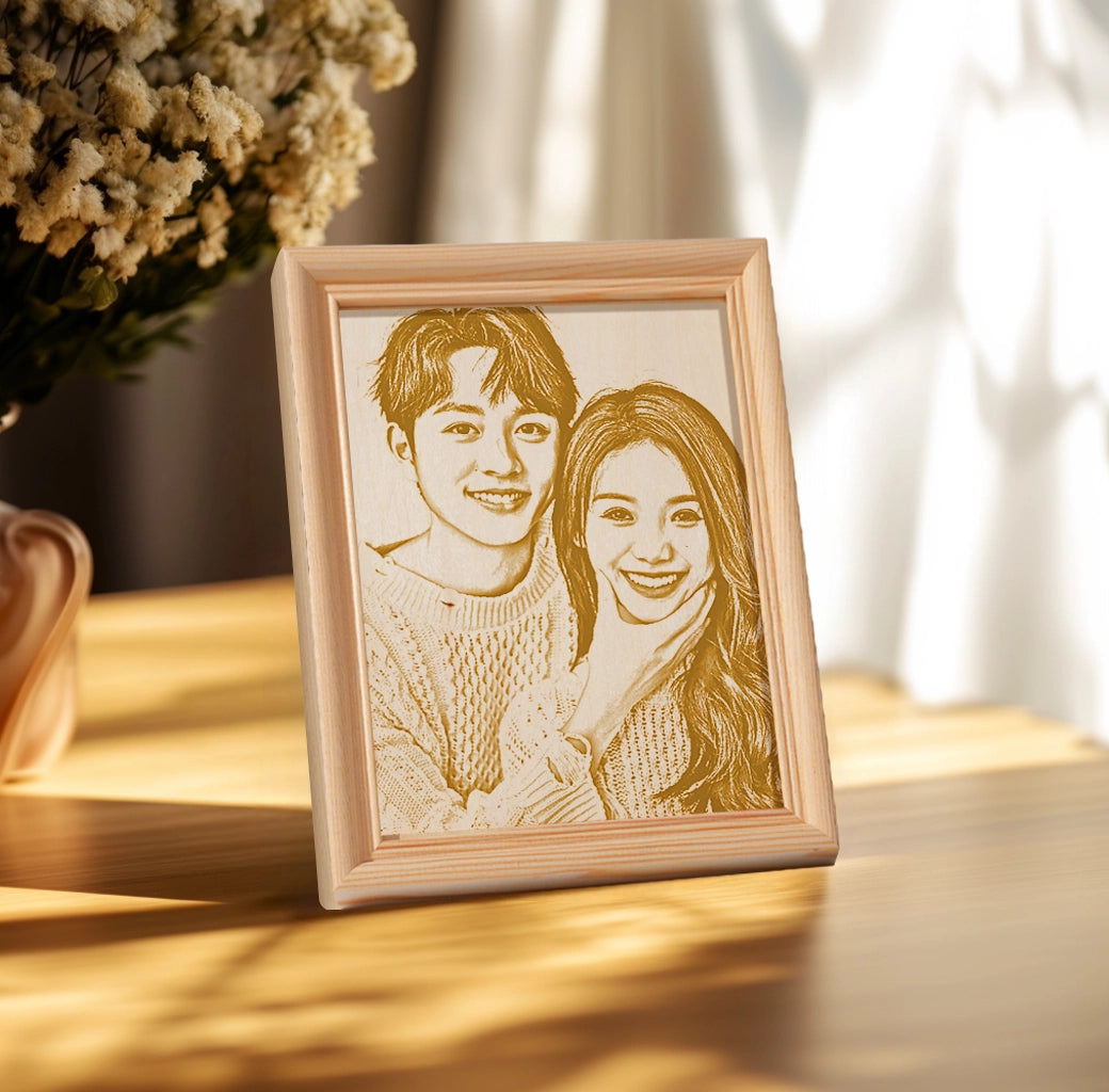 木刻畫 照片訂製禮物